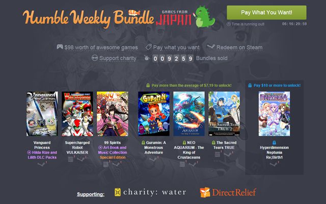 ［Humble Bundle］“Vanguard Princess”や“NEO AQUARIUM”など「Humble Weekly Bundle: Games From Japan」が開始