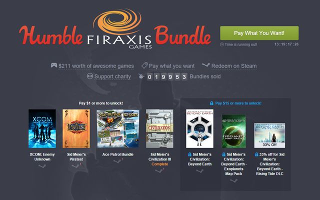 ［Humble Bundle］“XCOM: Enemy Unknown”や“Sid Meier's Civilization”シリーズなどFiraxisのタイトルを集めたバンドル「Humble Firaxis Bundle」が開始