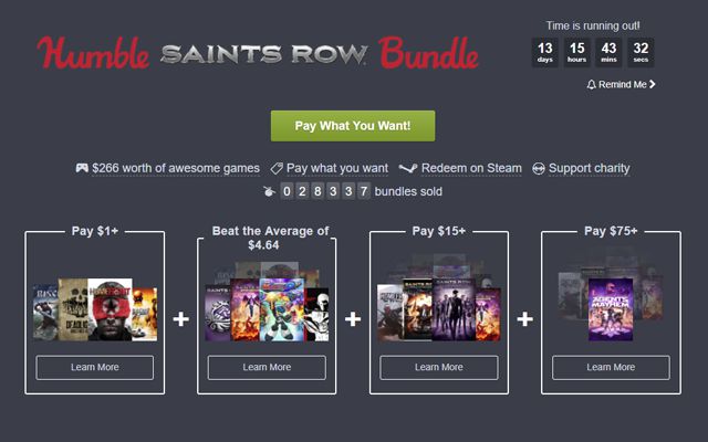 ［Humble Bundle］“Saints Row”シリーズやDeep Silverのタイトルを集めた「Humble Saints Row Bundle」が販売開始