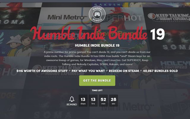 ［Humble Bundle］“Mini Metro”や“Poly Bridge”“SUPERHOT”などを集めた「Humble Indie Bundle 19」が販売開始