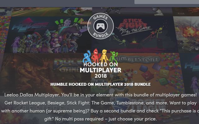 ［Humble Bundle］“Rocket League”や“Besiege”などを集めた「Humble Hooked on Multiplayer 2018 Bundle」が販売開始