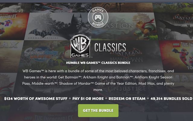 ［Humble Bundle］“Batman: Arkham Origins”や“Mad Max”などWB Gamesのタイトルを集めた「Humble WB Games Classics Bundle」が販売開始