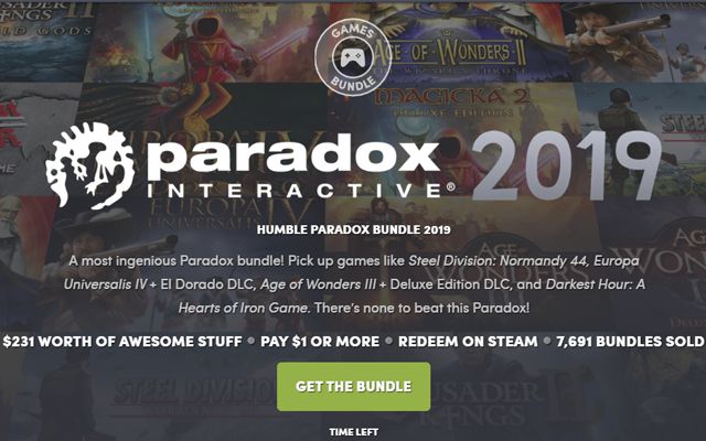 ［Humble Bundle］“Crusader Kings II”や“Age of Wonders III”などParadoxのゲームを集めた「Humble Paradox Bundle 2019」が販売開始